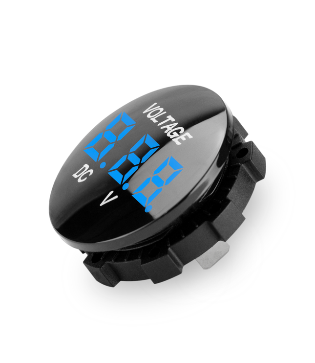 VOLTM1-BLUE | Waterproof Digital Voltmeter - Comando Audio Inc.