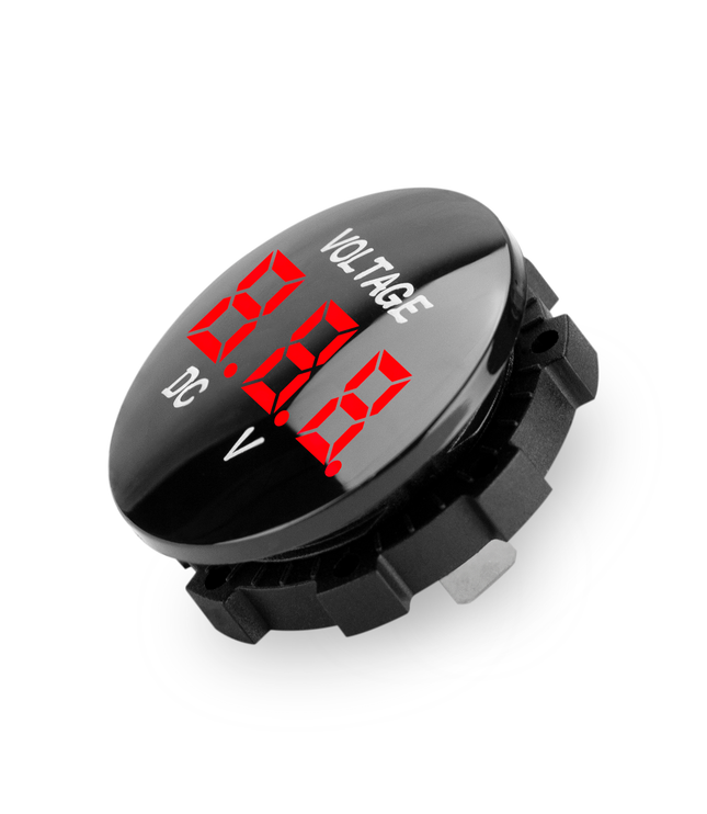 VOLTM1-RED | Waterproof Digital Voltmeter - Comando Audio Inc.