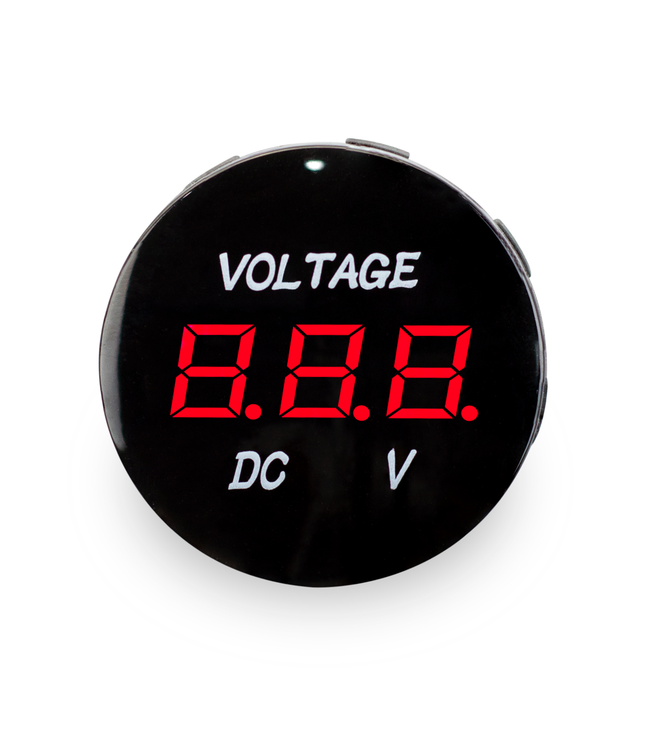 VOLTM1-RED | Waterproof Digital Voltmeter - Comando Audio Inc.