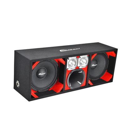 KTPON-210RED / DOBLE DRIVER ROJO-NEGRO DE 10'' + 2 TWEETER