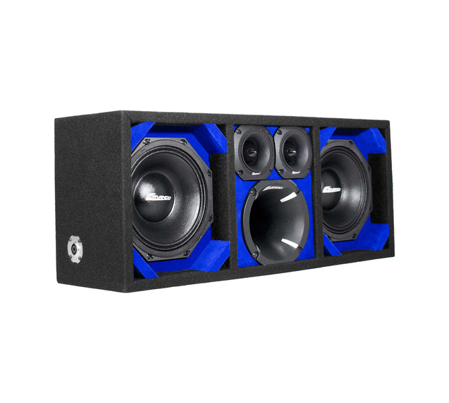 KTPON-208BLACK / DUAL 8" BLUE/BLACK