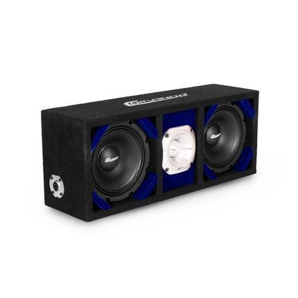 KTPONV2-206BLUE / DUAL 6" BLUE LOADED PORTED BOX + 1 TWEETER