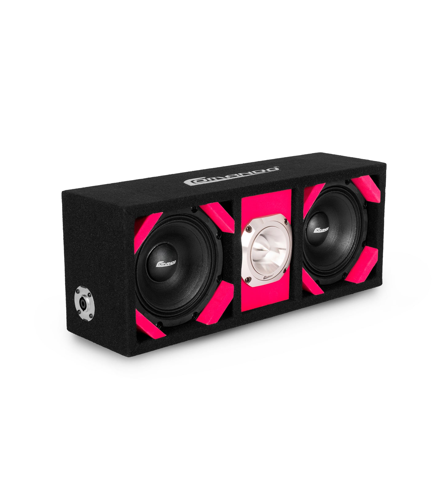 KTPONV2-206PINK / DUAL 6" PINK LOADED PORTED BOX + 1 TWEETER