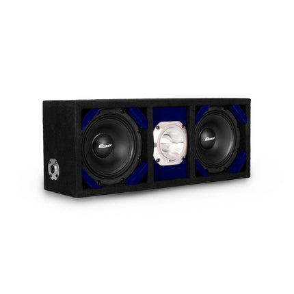 KTPONV2-206BLUE / DUAL 6" BLUE LOADED PORTED BOX + 1 TWEETER