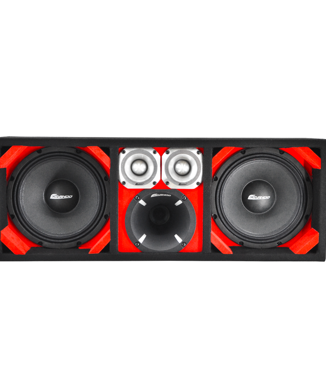 KTPON-210RED /  DOUBLE 10’’ RED-BLACK DRIVER + 2TWEETER