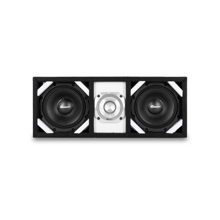 KTPONV2-206WHITE / DUAL 6" WHITE LOADED PORTED BOX + 1 TWEETER