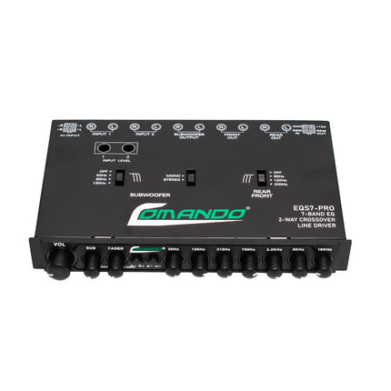 EQS7-PRO / 7 BAND EQ WITH 9 VOLT LINE DRIVER BASS OPTIMIZED AND HI INPUT