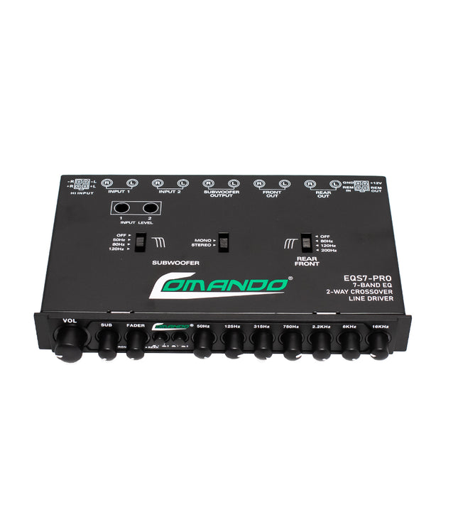 EQS7-PRO / 7 BAND EQ WITH 9 VOLT LINE DRIVER BASS OPTIMIZED AND HI INPUT