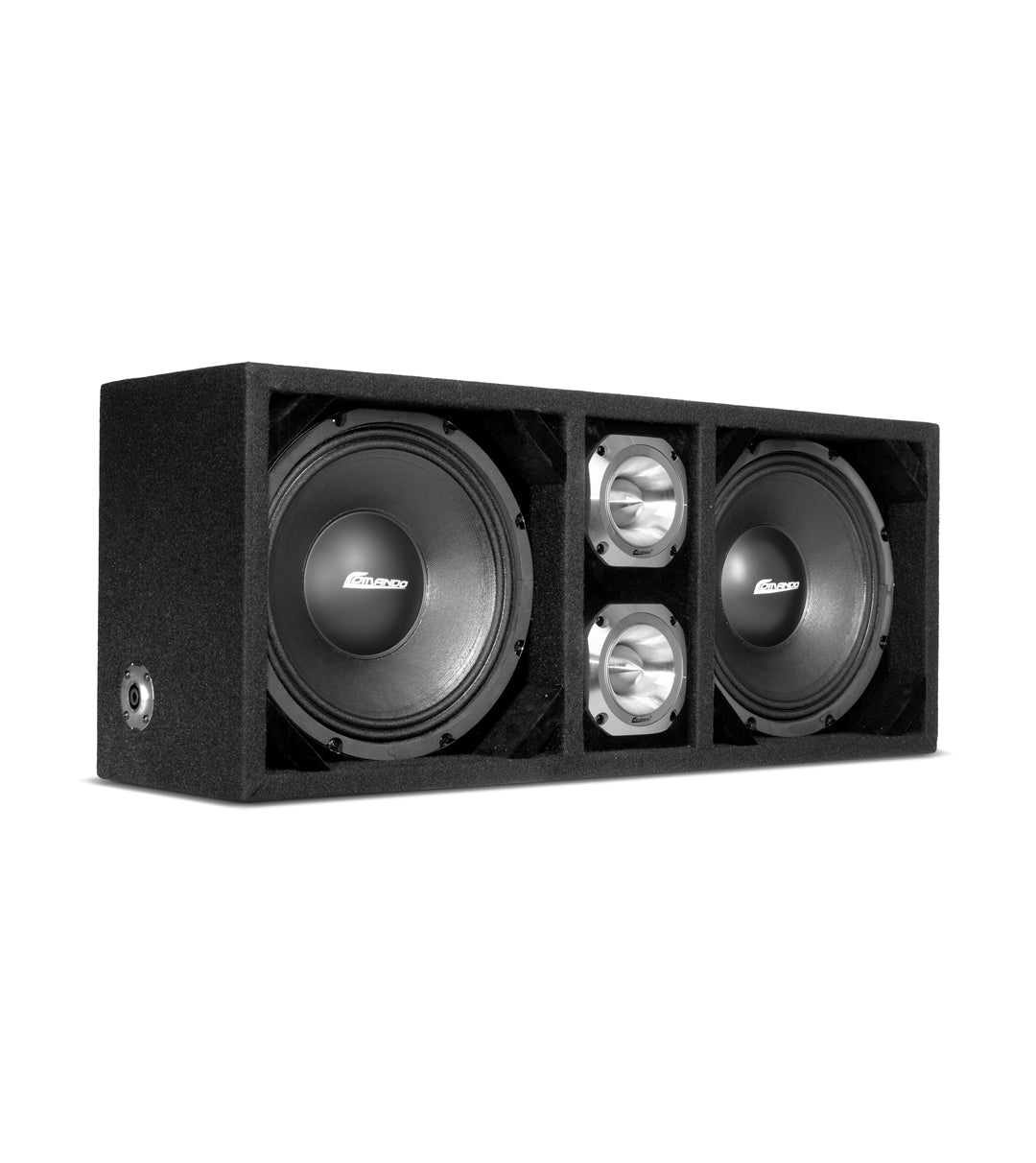 KTPONV2-210BLACK / DUAL 10" BLACK LOADED PORTED BOX + 2 TWEETER