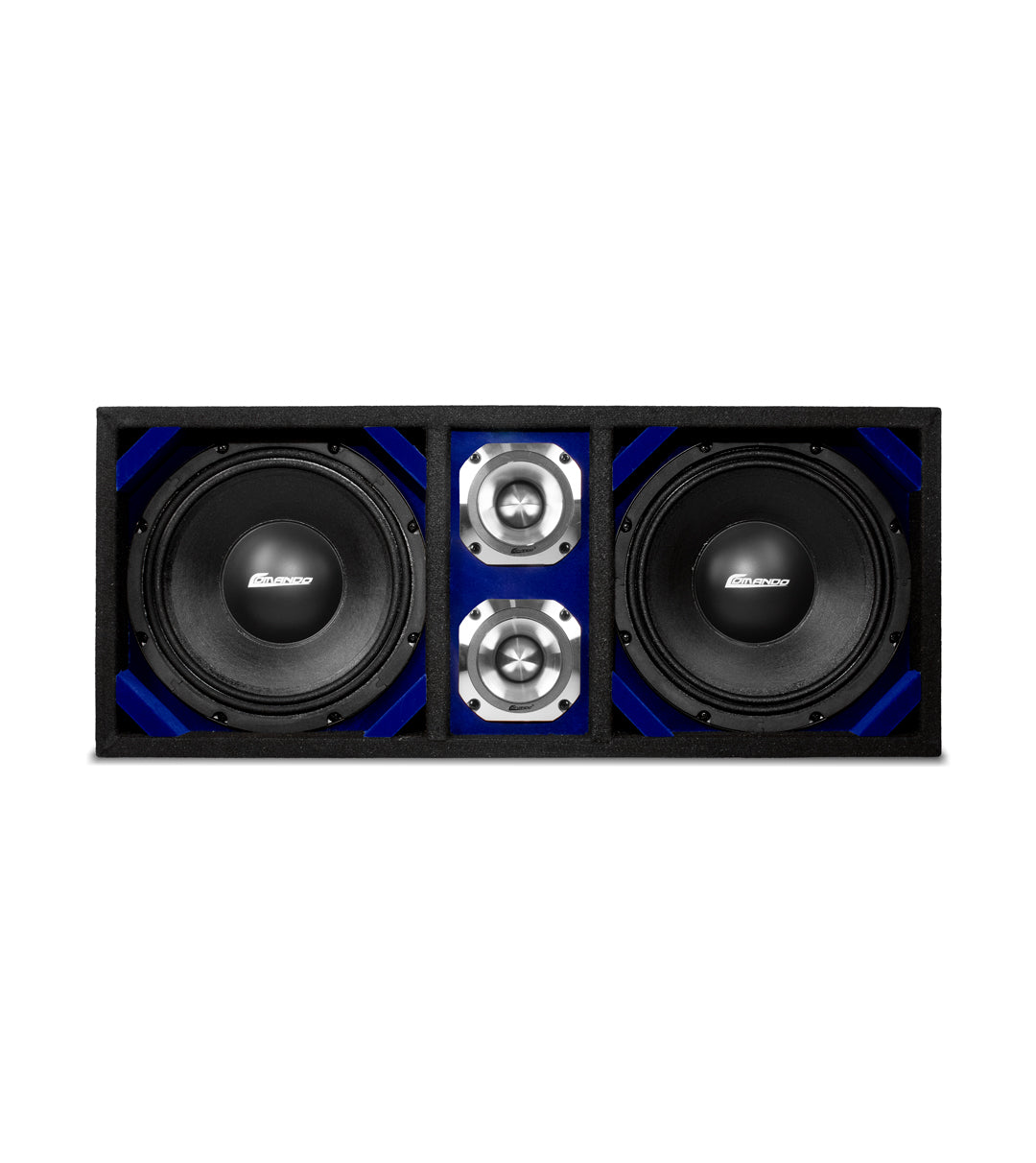 KTPONV2-210BLUE / DUAL 10" BLUE LOADED PORTED BOX + 2 TWEETER