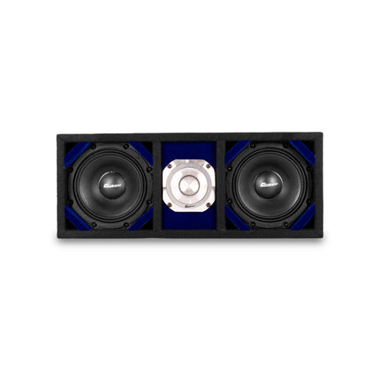 KTPONV2-206BLUE / DUAL 6" BLUE LOADED PORTED BOX + 1 TWEETER