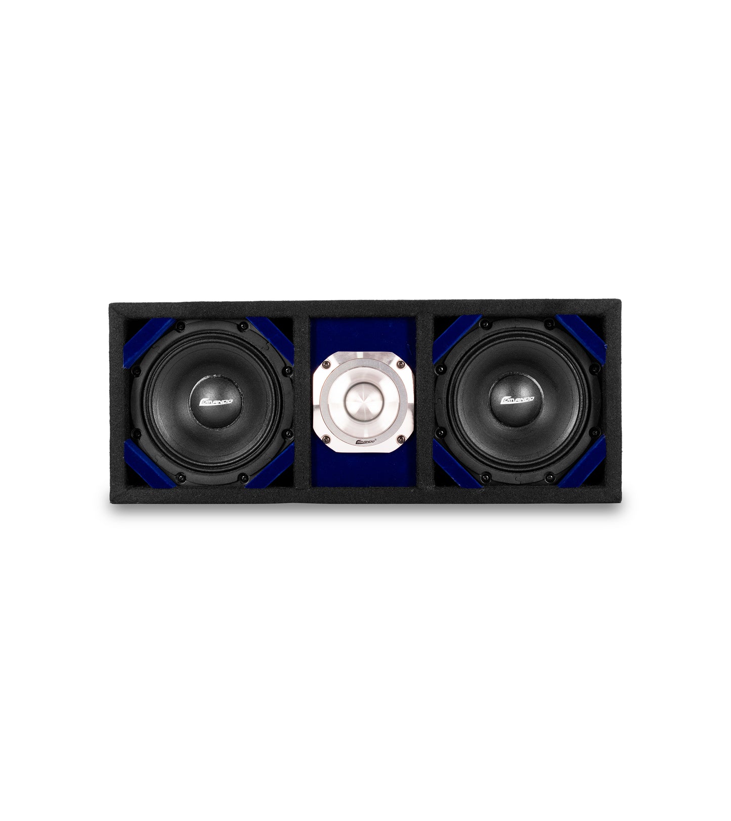 KTPONV2-206BLUE / DUAL 6" BLUE LOADED PORTED BOX + 1 TWEETER