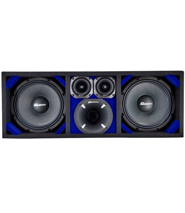 KTPON-210BLACK / DOBLE 10" CARGADO AZUL/NEGRO