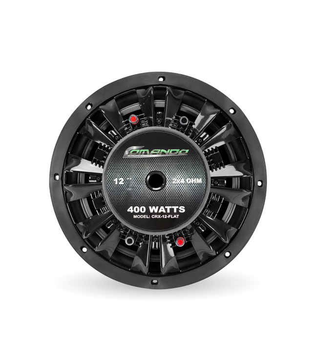 CRX-12-FLAT | 12'' FLAT 400W MAX. | DUAL 4Ω - Comando Audio Inc.