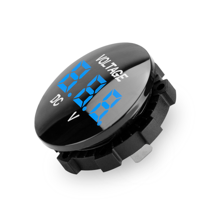 VOLTM1-BLUE | Waterproof Digital Voltmeter - Comando Audio Inc.